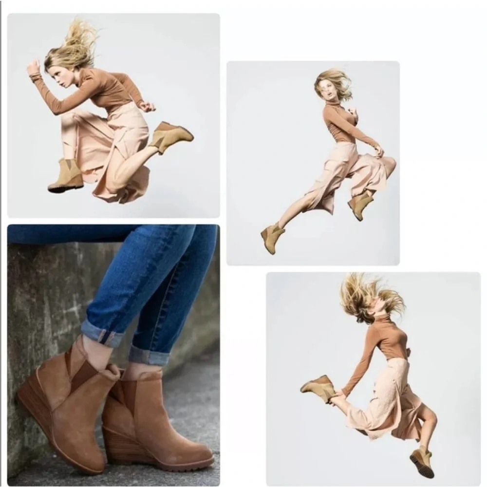 Sorel After Hours Wedge Boot Suede size 8.5